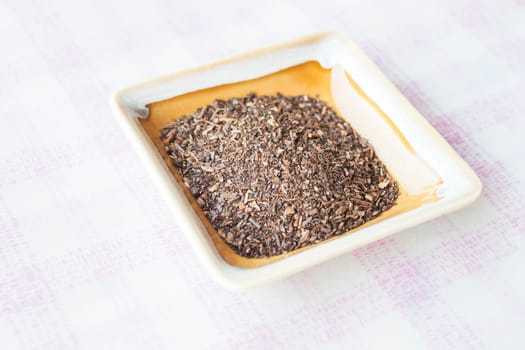 Aromatic thai tea in a ceramic dish