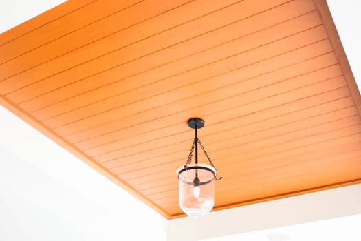 Modern ceiling lamp in a new home