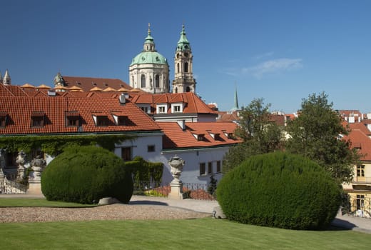 St. Nicholas Church in historic part of Prague (Czech Republic)