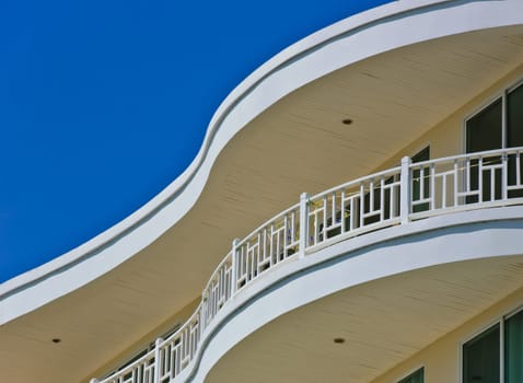 White building agaist blue sky