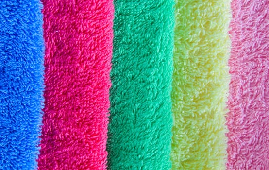Colorful towels background