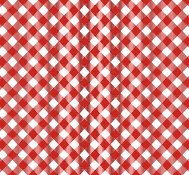 Tablecloth pattern with diagonal stripes in red