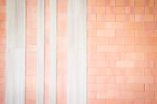 Brick and wood design texture background, stock photo