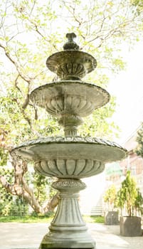 Vintage fountain in the park, stock photo