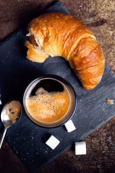 Coffee and croissant
