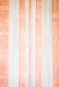 Brick and wood texture of wall, stock photo
