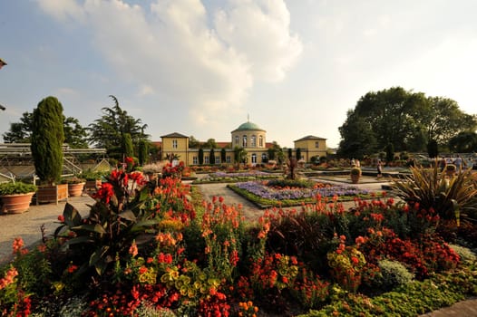 Flowers in Herrenhausen Gardens Hanover Germany.