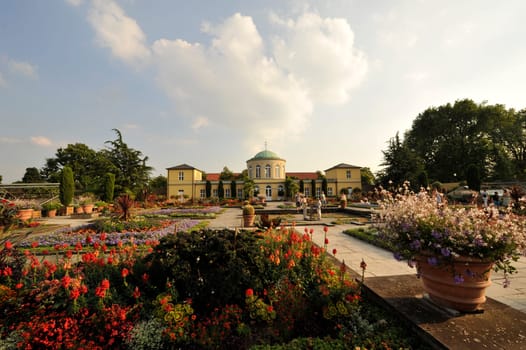 Flowers in Herrenhausen Gardens Hanover Germany.