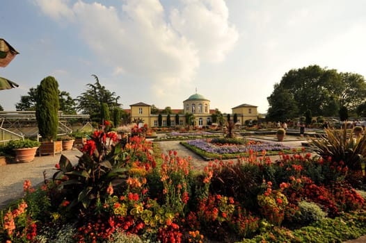 Flowers in Herrenhausen Gardens Hanover Germany.
