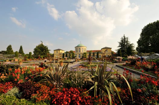 Flowers in Herrenhausen Gardens Hanover Germany.