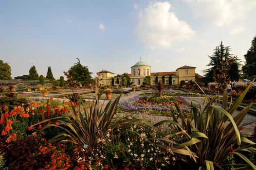 Flowers in Herrenhausen Gardens Hanover Germany.