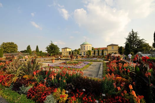 Flowers in Herrenhausen Gardens Hanover Germany.