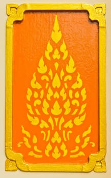 Native Thai floral pattern painting