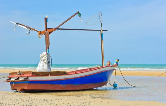 Thai fishing boat on beach