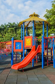 Children playground in the park