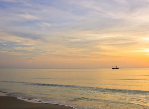 Beautiful sunrise over sea