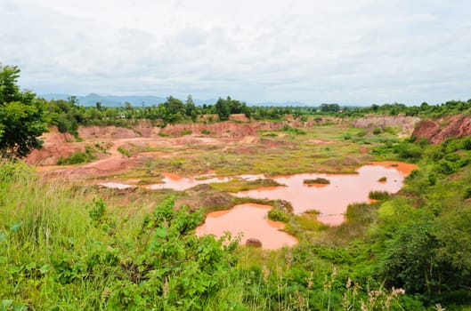 Landscape of excavated soil