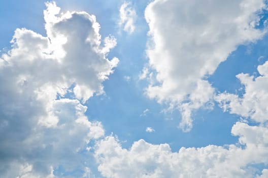 White cloud in blue sky