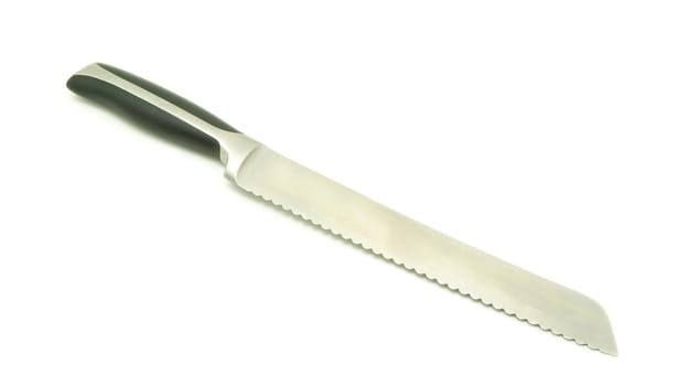 Metal knife isolated on the white background
