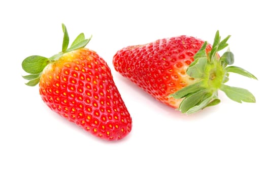 strawberries isolated on a white