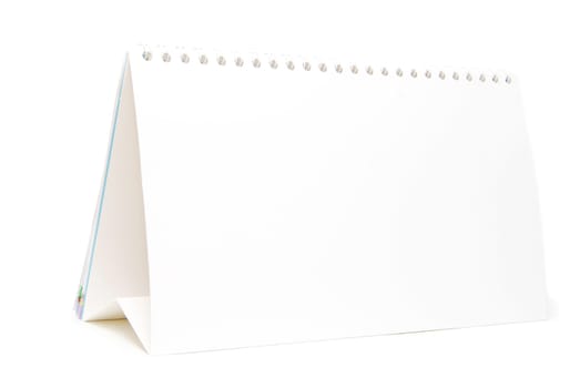 paper calendar isolated on white background