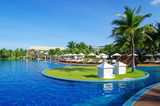 Beautiful swimming pool in Thailand