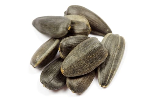sunflower seeds isolated on white