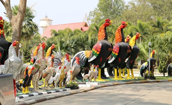 statues cocks