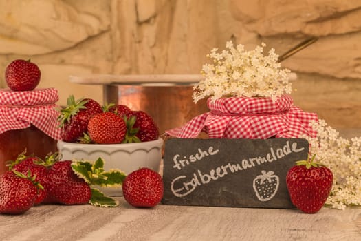 Strawberry jam cooking