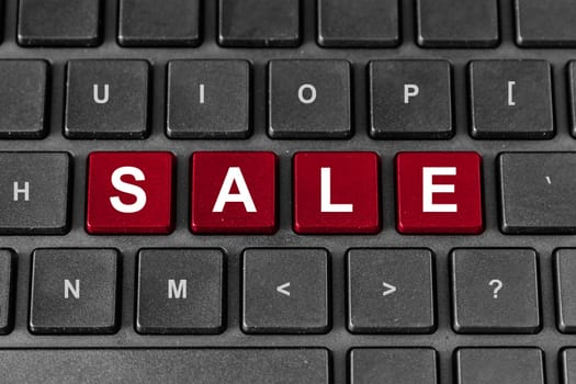 sale red word on keyboard, business concept