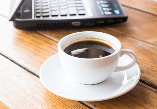 Easy drink cup of coffee at work, stock photo