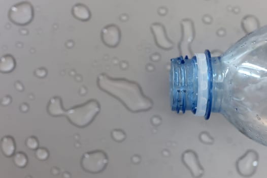 A close up shot of a water bottle