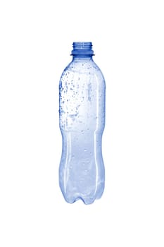 A close up shot of a water bottle