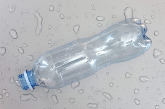 A close up shot of a water bottle