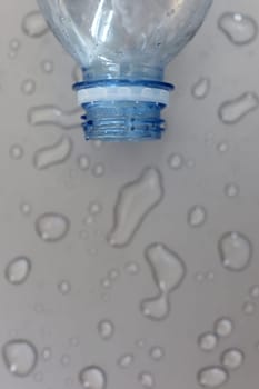 A close up shot of a water bottle