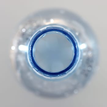 A close up shot of a water bottle