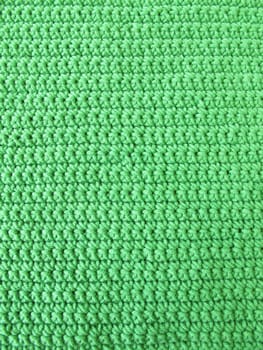 Crochet pattern of solid stitches in green