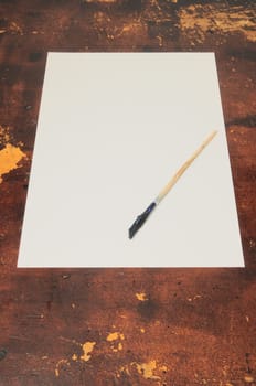 Exam Concept Picture Paper Sheet on a Wooden Table