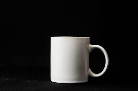 Coffee Cup Icons Top and Side View with Black Background