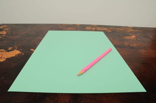 Exam Concept Picture Paper Sheet on a Wooden Table