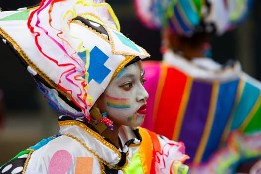 ROTTERDAM, THE NETHERLANDS - JULY 19, 2014, Carnival dancer at the street parade at the Summer Carnival in Rotterdam on July 19 in Rotterdam, The Netherlands.