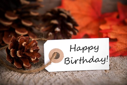 Autumn Tag with Happy Birthday on it