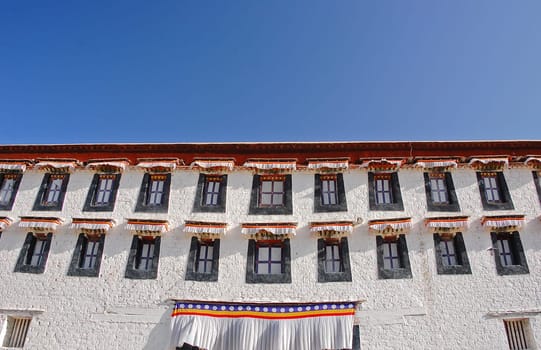 Windows at the gate to Potala palace