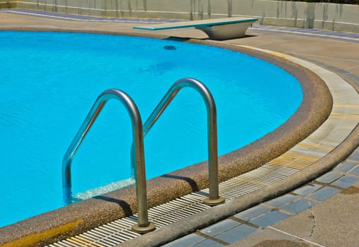 Swimming pool with stair