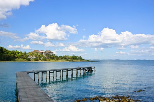 Wooden pier in Thailand