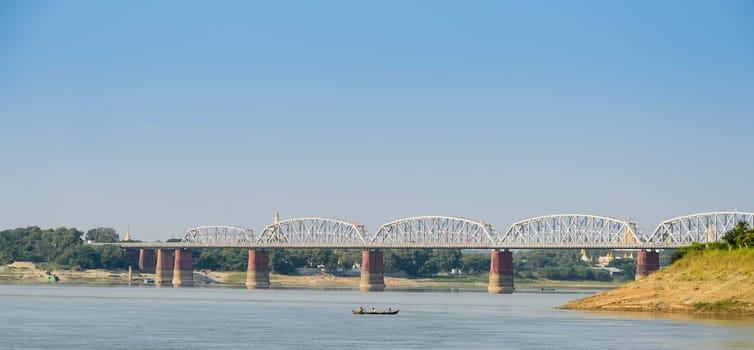 Ava Bridge in Mandalay, Myanmar