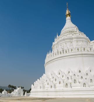 White pagoda of Hsinbyume (Myatheindan) in Mingun, Myanmar