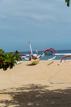 Beautiful secluded sandy beach in the Caribbean with white sand and blue sky as in paradise
