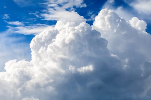 Recording of a cloud formation - thunderstorm cloud - detailed view