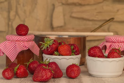 Strawberry jam cooking